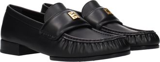 Givenchy Womens Black Leather Slip-On Loafers