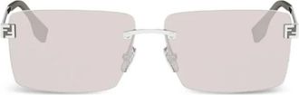 Fendi Zonnebrillen - Heren - Zonnebrillen - Grijs - 60 MM - Accessoires