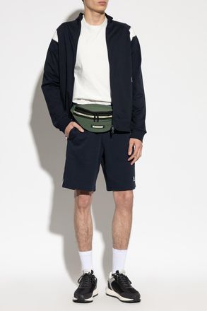 Emporio Armani Logo Sweat Shorts, Mens, Navy Blue