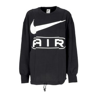 Nike Zwart/Wit Crewneck Sweatshirt Dames - Dames - Sportshirts - Zwart - M - Fitness