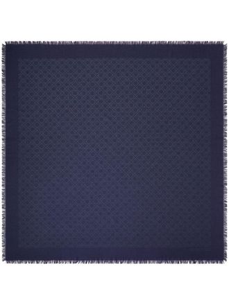 Tory Burch Sciarpa T Monogram jacquard - Blu