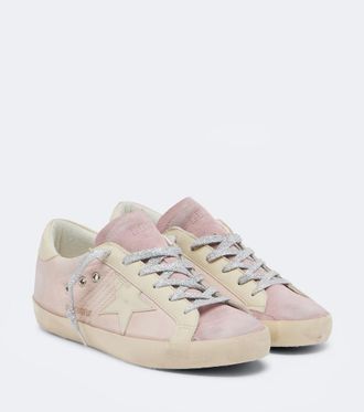 Golden Goose Super-Star leather-trimmed sneakers