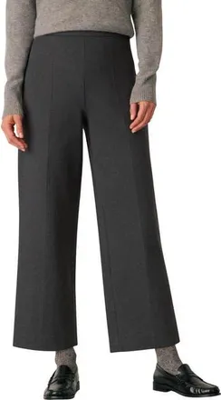 Whistles Camilla Wide Leg Trouser in Grey Marl at Nordstrom, Size 10