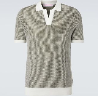 Orlebar Brown Horton crochet cotton polo sweater