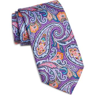 Nordstrom Paisley Silk Tie in Purple at Nordstrom