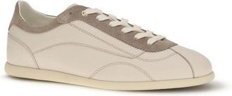 Brunello Cucinelli Mens Beige Leather Low Top Sneakers