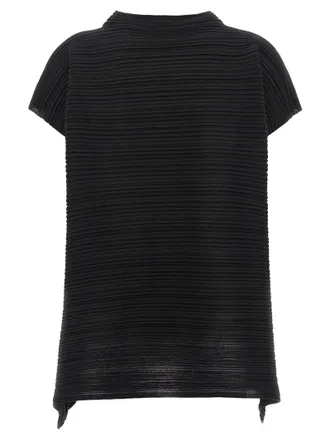 Pleats Please Issey Miyake Paper Bounce Blouse - Black