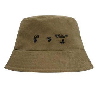 Off-white Unisex Logo Bucket Hat (Green) Cotton - One Size