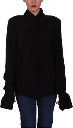 Patrizia Pepe 2C1578/A509 - K103 - Dames - Blouses - Zwart - 3XL - Overhemden