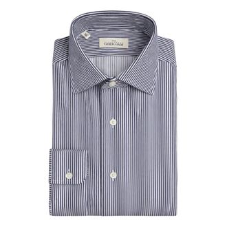 Alessandro Gherardi 38P3 621Righe - Heren - Zakelijke Overhemden - Blauw - L - Overhemden