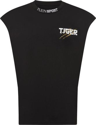 Plein Sport Tank Top Tiger Tokyo - Heren - Sportshirts - Zwart - XS - Katoen - Fitness