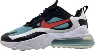 Nike Womens Air Max 270 React Running Trainers DA4288 Sneakers Shoes (UK 7 US 9.5 EU 41, Black Chile red Bleached Aqua 001)