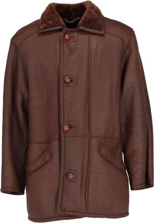 A.N.G.E.L.O. Vintage Cult 1980s shearling coat - men - Sheep Skin/Shearling - 50 - Brown