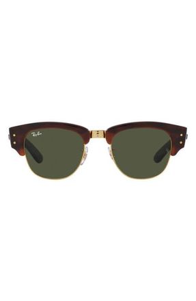 Ray-Ban Mega Clubmaster 50mm Square Sunglasses in Brown/Green at Nordstrom
