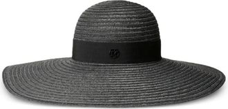 Maison Michel logo-plaque hat - Grey