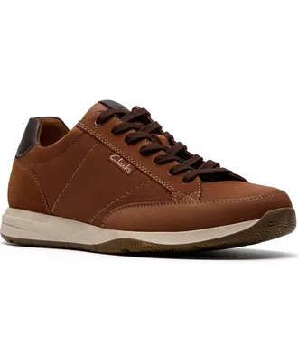 Clarks Townview 26184717 Sneakers Mens Tan Leather Athletic Trainer Shoes MEW886