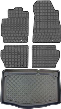 OEM Mazda 2 Iii Hatchback Desde Febrero De 2015. Juego De Alfombrillas De Goma Para Coche Y Alfombrilla Para Maletero