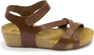 Eric Michael Womens Havana Ankle Strap Platform Sandal In Brown