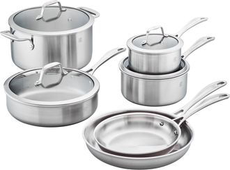Zwilling Spirit 3-ply 10-pc Stainless Steel Cookware Set