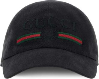 Gucci Katoenen Baseballpet - unisex - Accessoires - Zwart - Maat: S Katoen