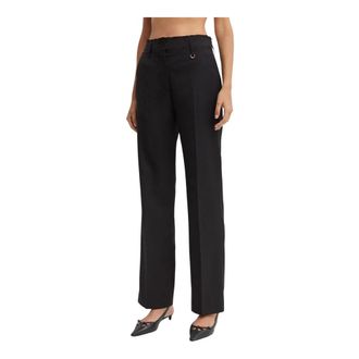 Jacquemus Straight Trousers, female, Black, Size: XS Ficelle Pants