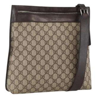 Gucci Pre-owned Vintage GG Canvas Shoulder Bag - unisex - Pre-owned - Beige - Maat: ONE Size Leer