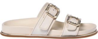 Baldinini Leren Muiltje - Dames - Sandalen - Wit - 40 EU - Leer - Schoenen
