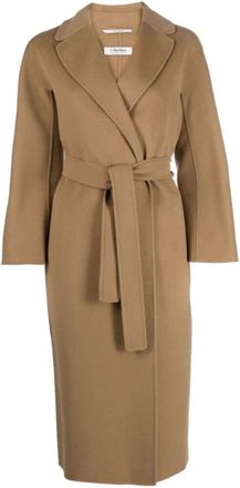 Max Mara Dames, Mantels, Bruin, Maat: 3XS Wol