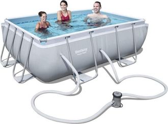 Trade Shop Trade Shop - Piscina Fuori Terra Rettangolare Power Steel 282x196x84cm Pompa Filtraggio 56629