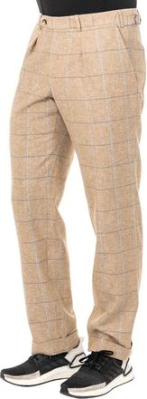 La Martina Geruite Rechte Broek - Heren - Straight fit broeken - Beige - W32 - Polyester - Broeken