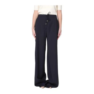 Max Mara Wide Trousers, female, Blue, Size: 2XS Mstcorone Wide Trousers
