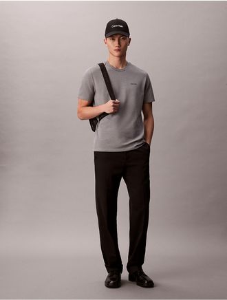 Calvin Klein Mens Tech Pique T-Shirt - Grey - XS