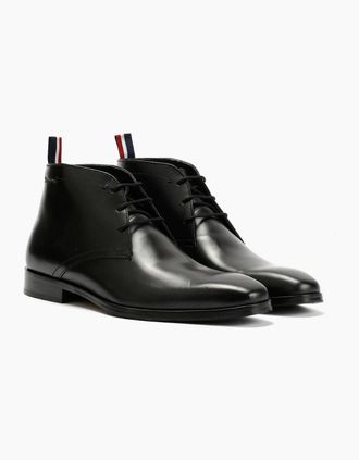 Ben Sherman Mens Ben Sherman London Brush Off Leather Mens Black Boots - Size: 11