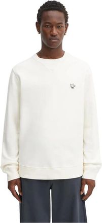 Maison Kitsun&eacute; Hoodies & sweatvesten, Heren, Beige, L, Katoen, Comfort Sweatshirt