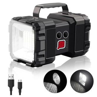 OEM Linterna Led Recargable, 10.000 Mah, 1200 Lm, Tiempo De Espera Extremadamente Largo, Alto Rendimiento, Resistente Al Agua, Linterna De Camping, 7 Modo