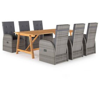 vidaXL 7 Pcs Gray Garden Set - 343219