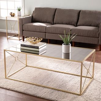 SEI Larden Mirror Top Cocktail Table