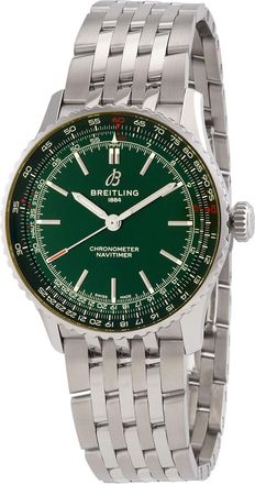 Breitling Pre-owned Breitling Navitimer Automatic Chronometer Green Dial Mens Watch A17329371L1A1