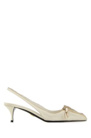 Prada White Leather Pumps