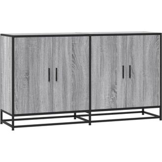 vidaXL Aparador Madera De Ingenier&iacute;a Gris Sonoma 134x35x76 Cm Vidaxl