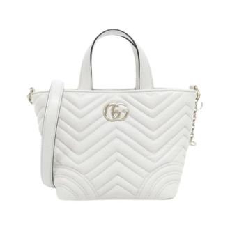 Gucci Pre-owned Vintage Mini Tote - Dames - Pre-owned - Wit - Maat: ONE Size Leer