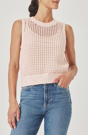 Splendid Camellia Open Knit Sleeveless Sweater in Rose Petal Pink at Nordstrom, Size X-Large