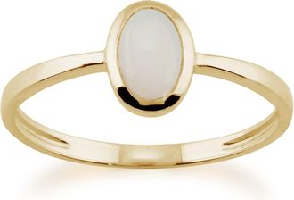 Gemondo Classic Oval Opal Ring in 9ct Yellow Gold