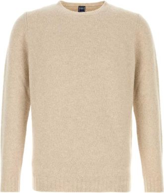 Fedeli Beige Crew Neck Sweater