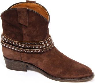 Via Roma 15 Velour Psyke Su&egrave;de Laarzen - Dames - Cowboylaarzen - Bruin - 40 1/2 EU - Su&egrave;de - Schoenen