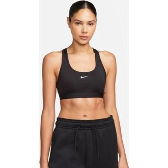 Nike Swoosh Light Support Sports Bra In Black