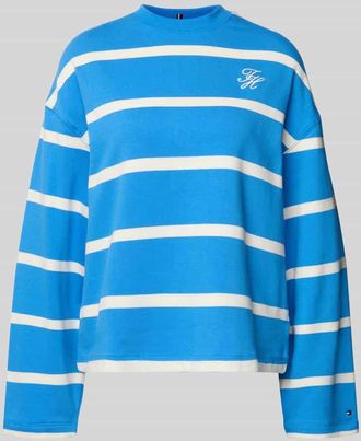 Tommy Hilfiger Relaxed Fit Sweatshirt aus Baumwoll-Mix in Hellblau, Gr&ouml;&szlig;e XXL