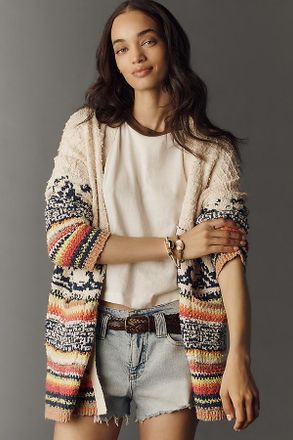 Pilcro Longline Open-Front Cardigan Sweater