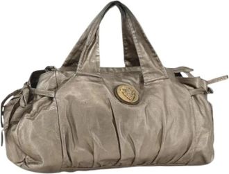 Gucci Pre-owned Vintage Tote Bag - Dames - Vintage Handtas - Grijs - ONE Size - Leer - Vintage
