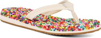Sanuk Bubblecush Flip Flop in Rainbow Confetti at Nordstrom, Size 10